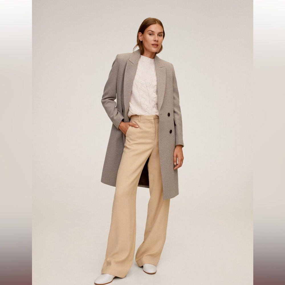 Mango Double Breasted Wool Coat